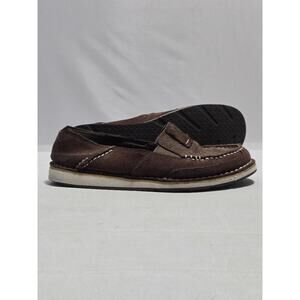 Ariat Cruiser Bomber Slip On Shoes Brown Boys Size 6.5B #G84g